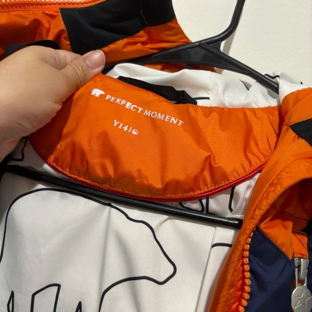 Perfect Moment orange and blue puffer Size Youth 14